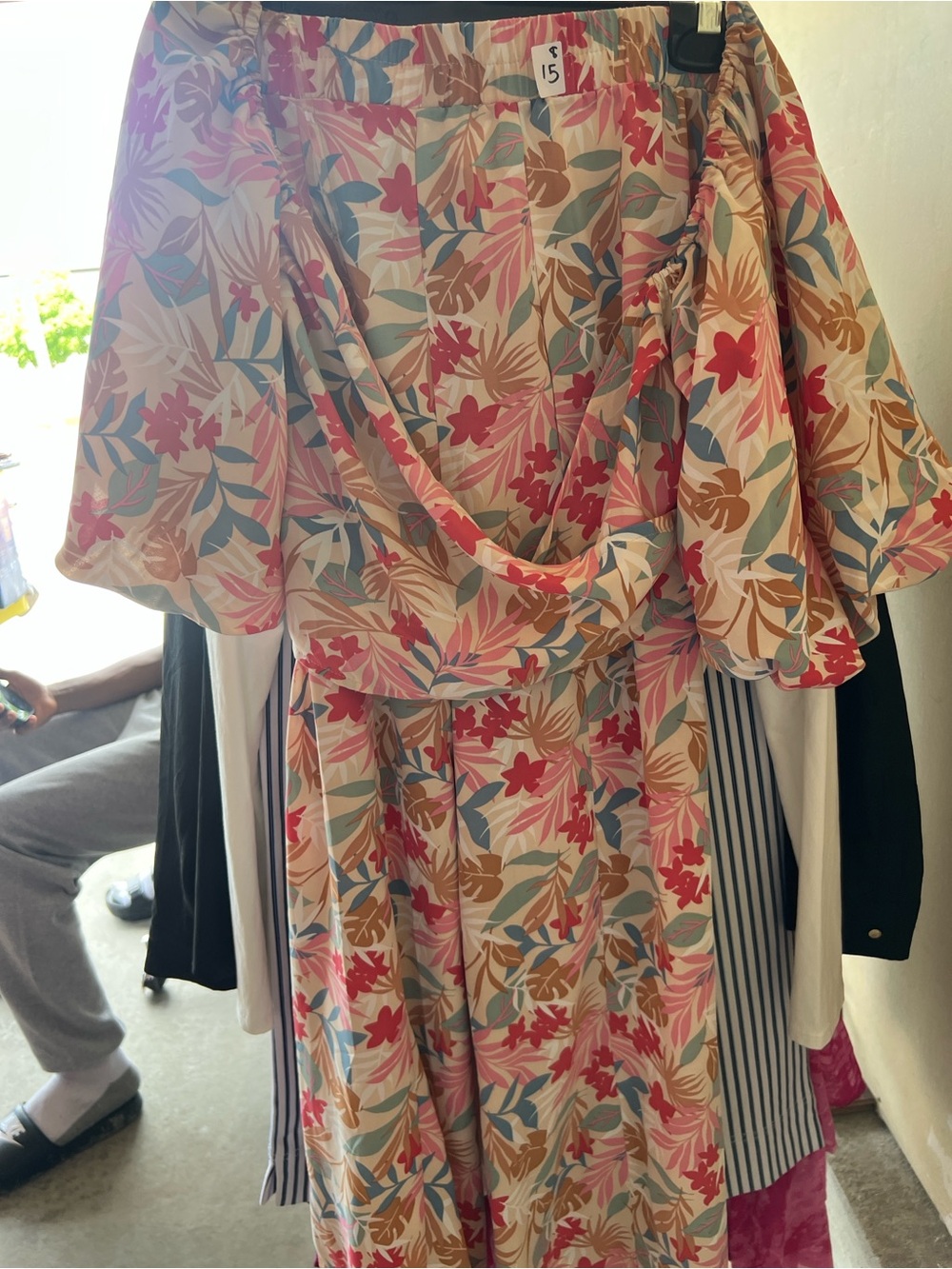 Fashion Nova Floral Straight Leg Jumpsuit — Pink, Coral, Blue, Green